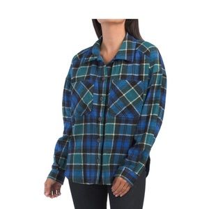 Zara plaid hi-low shirt